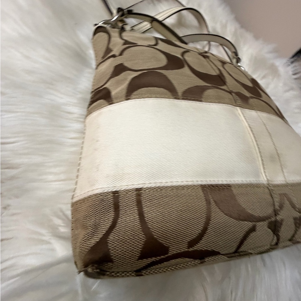 Coach Brown and Cream Crossbody Bag - Picture 4 of 9